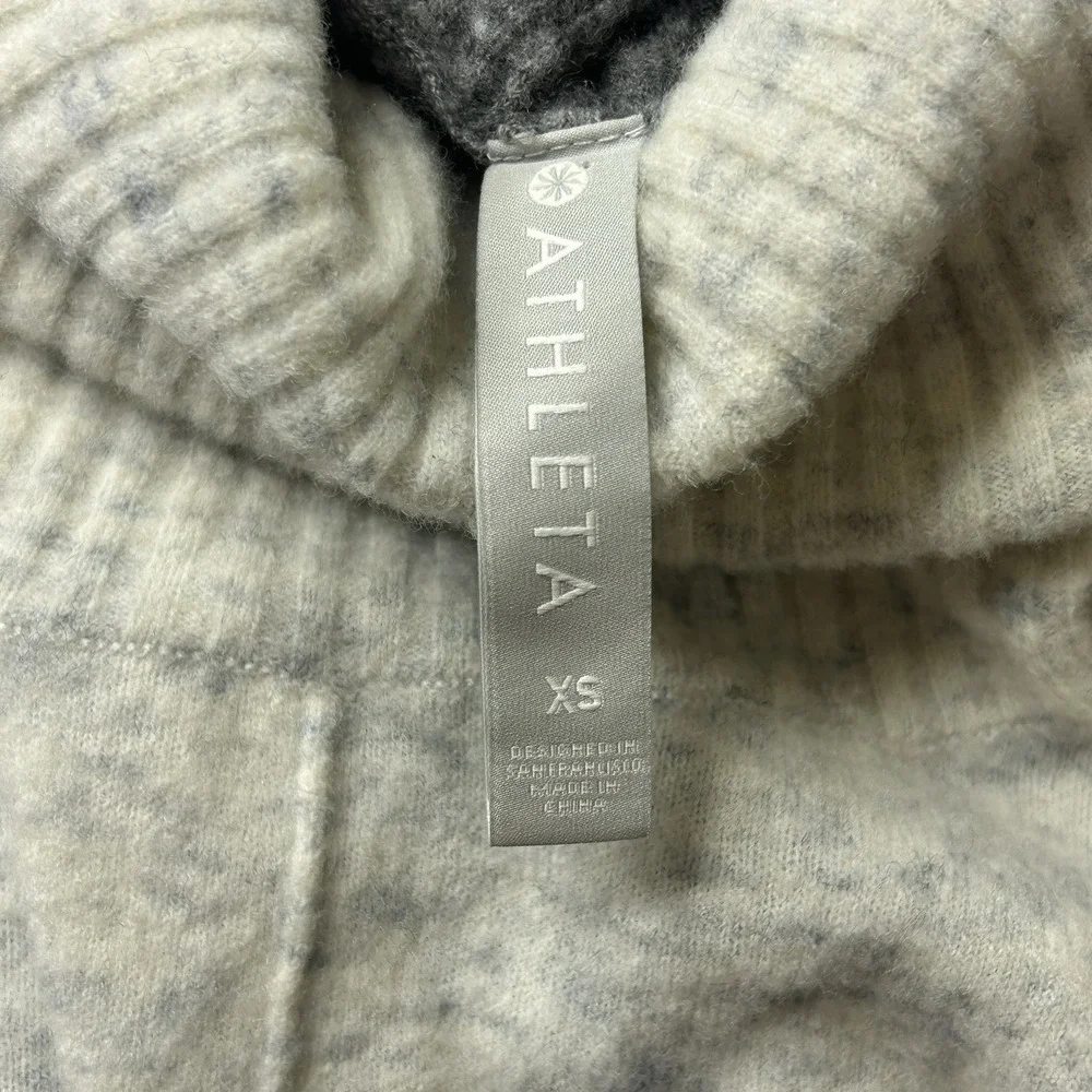 Athleta Transit Merino Wool Blend Colorblock Turtleneck Sweater Women's Size XS